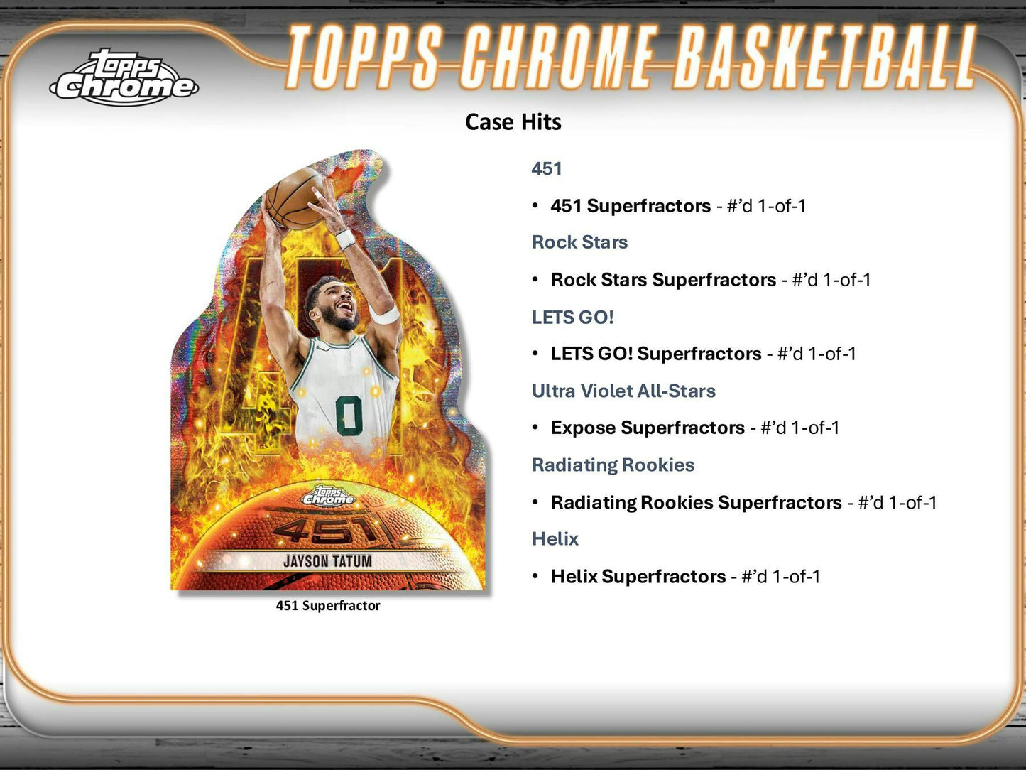 2024-25 Topps Chrome Basketball Hobby Box (6/12)