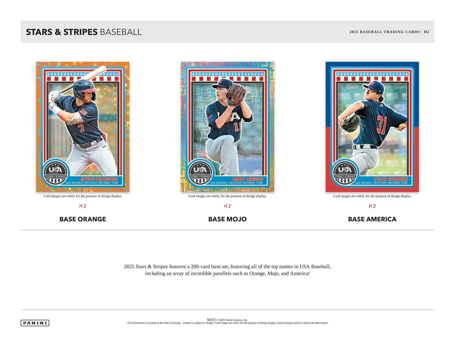 2025 Panini USA Stars & Stripes Baseball H2 Box