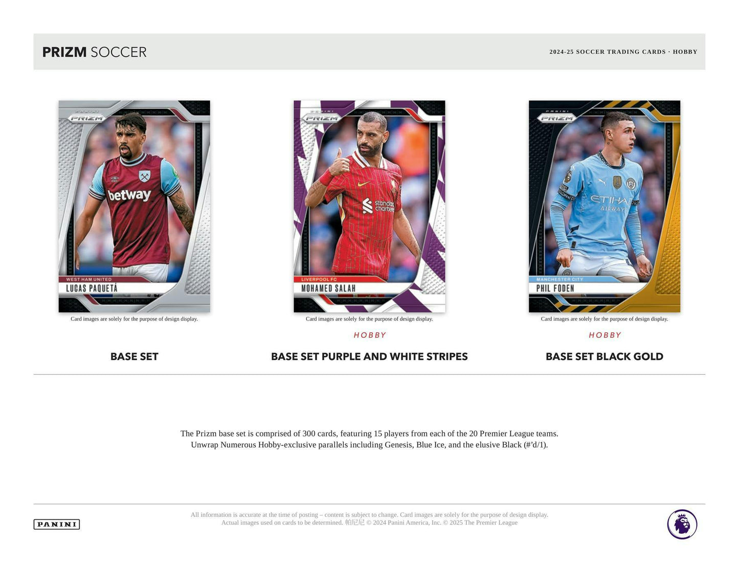 2024-25 Panini Prizm Premier League EPL Soccer Hobby Box (4/30)