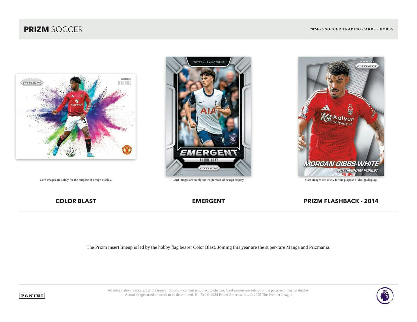 2024-25 Panini Prizm Premier League EPL Soccer Hobby Box (4/30)