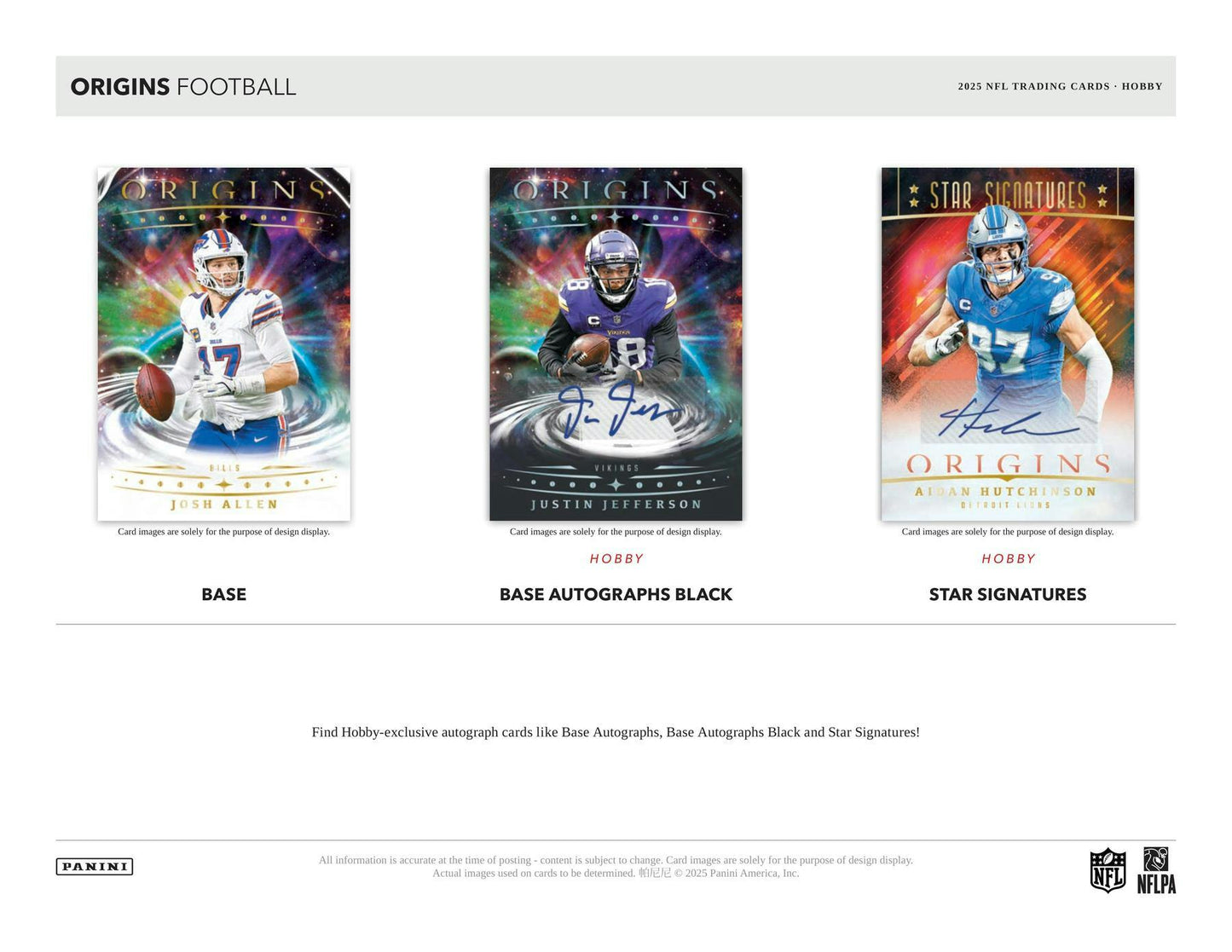 2025 Panini Origins Football Hobby Box (8/27)