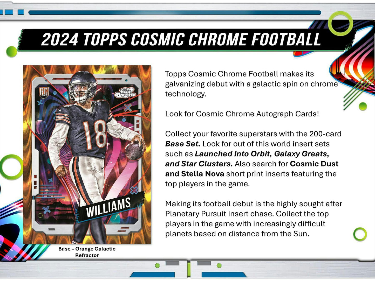 2024 Topps Cosmic Chrome Football Hobby Box (4/18)