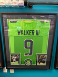 Kenneth Walker III Framed Autographed Seattle Seahawks Jersey #9 w/ COA