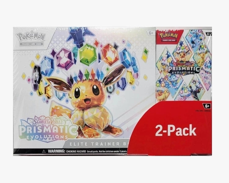 Pokémon TCG: Scarlet & Violet - Prismatic Evolutions Elite Trainer Box & Booster Bundle Costco 2-Pack