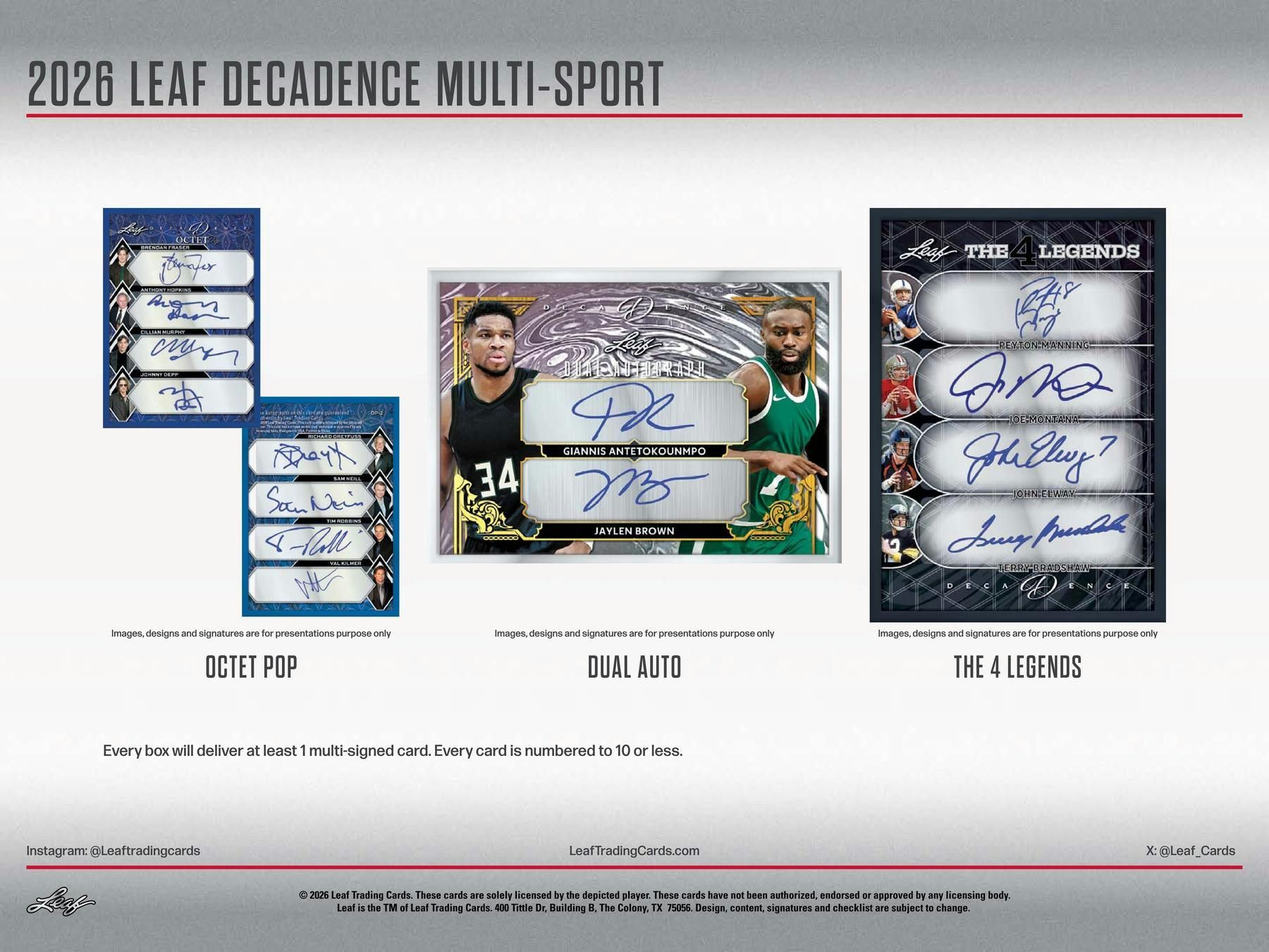 2026 Leaf Decadence Multisport Hobby Box