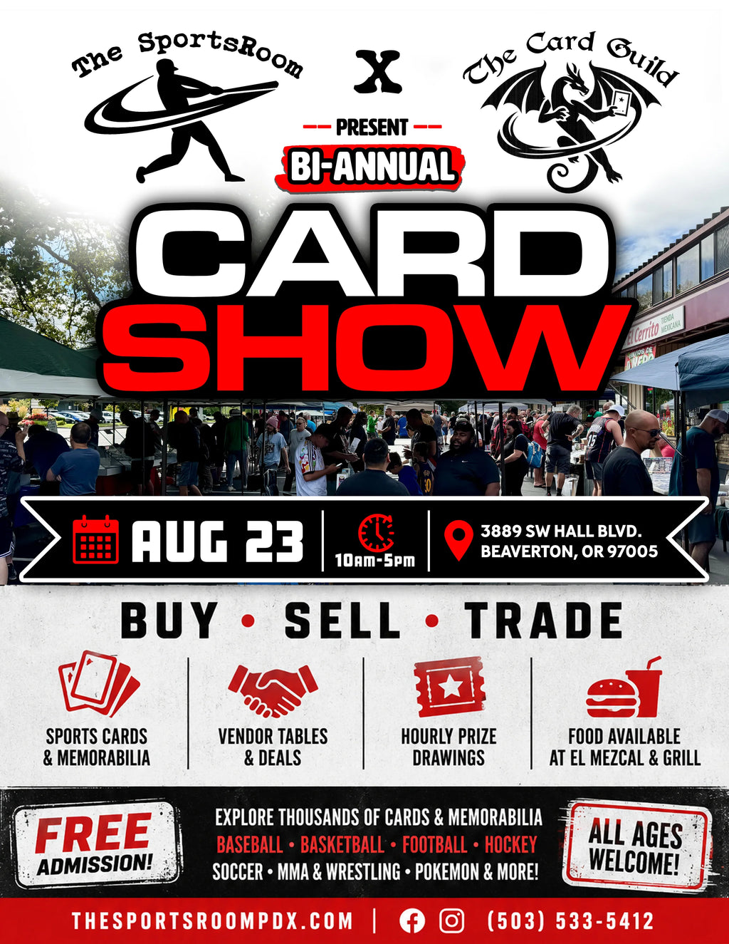 6ft Card Show Vendor Table Reservation (8/23/26 10AM-5PM)