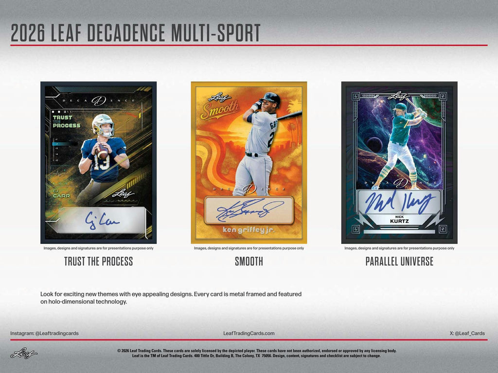 2026 Leaf Decadence Multisport Hobby Box