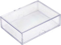Clear Acrylic Card Storage Boxes with Lids – Holds 52 Playing Cards or 50 Standard Trading Cards Each, Stackable Organizer for Sports & TCG Cards (Unsleeved)