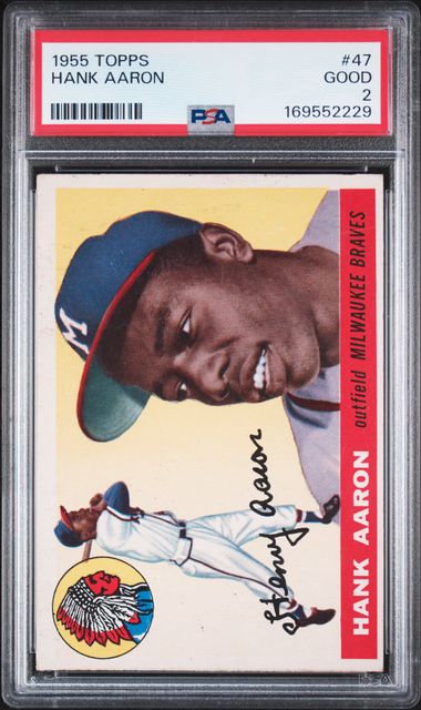 1955 Topps Hank Aaron #47 PSA 2 (GC)