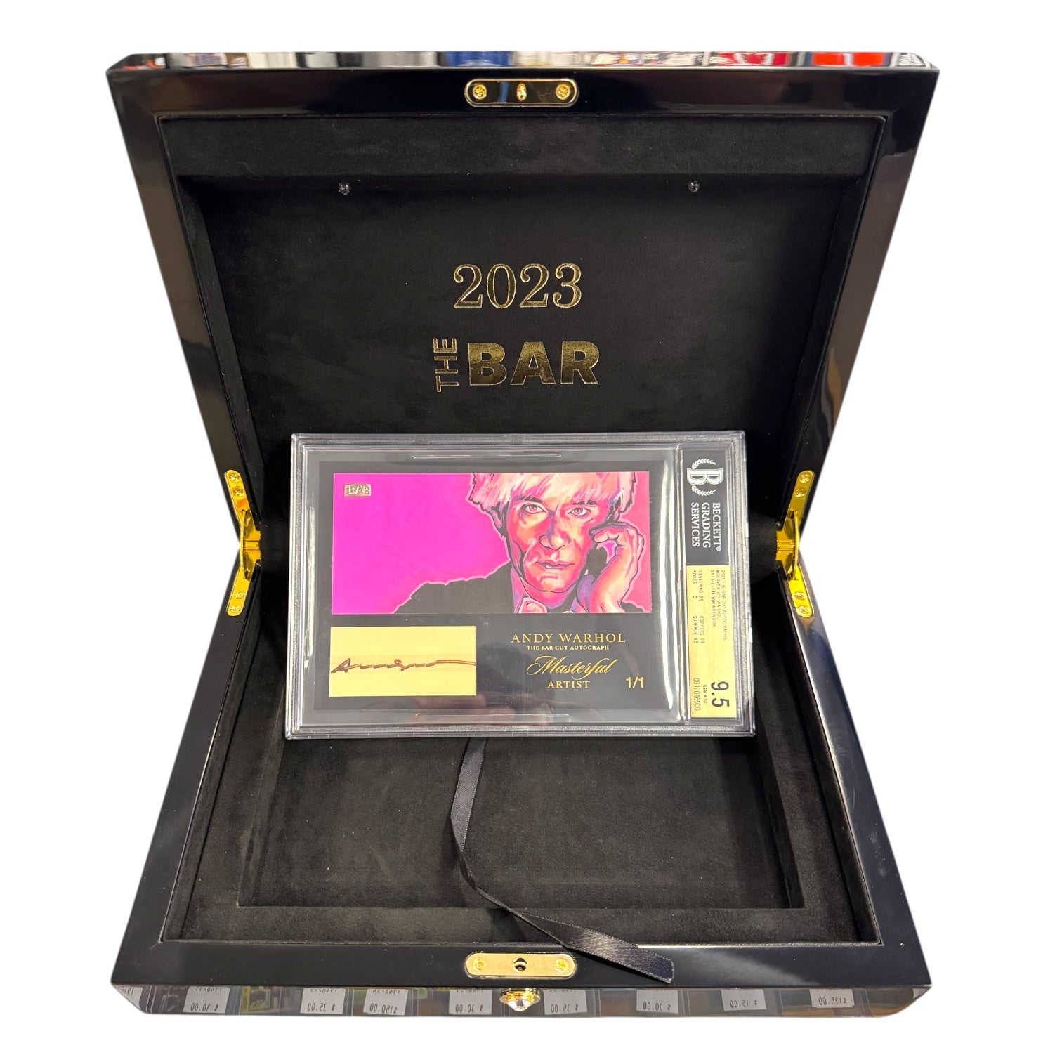 2023 Keepsake The Bar 1/1 Cut Autograph Edition #BAR47 Andy Warhol Auto – BGS 9.5 Slabbed (5x7 Silver Bar Artwork)