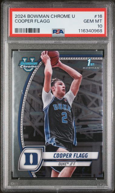 2024-25 Bowman U Chrome Cooper Flagg #16 PSA 10 (GC) 2/3
