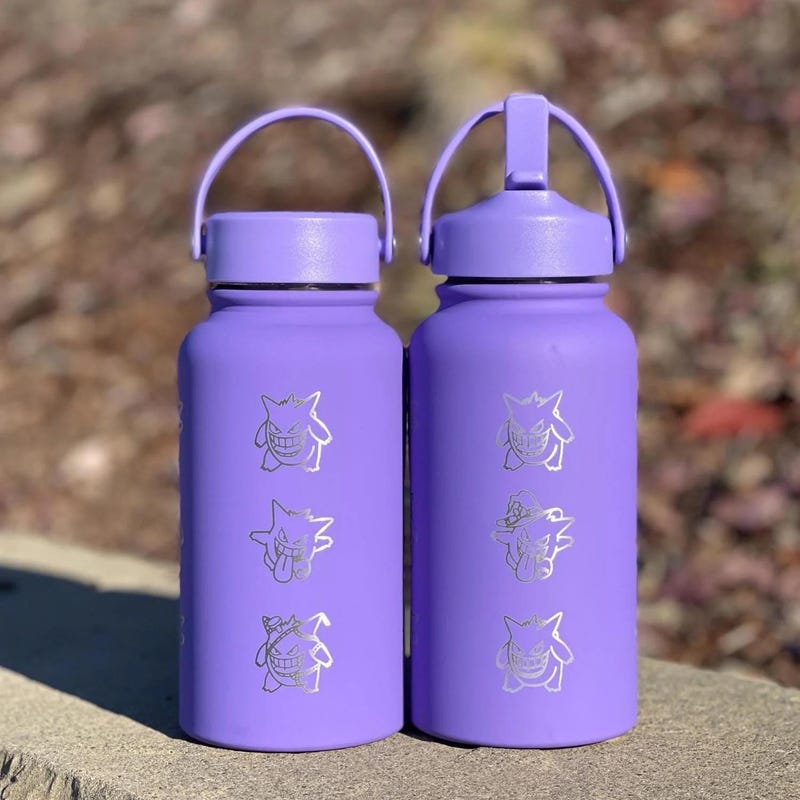 Pokémon-Inspired 22oz Tumbler Drink Bottle Travel Mug w/ Lid