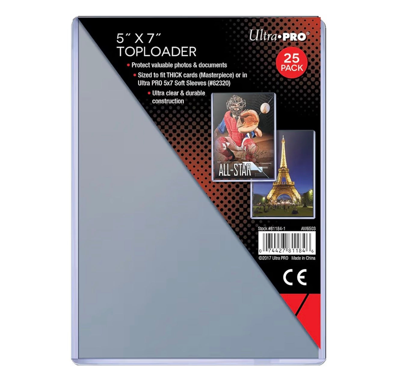Upper Deck 5”x7” Toploader 25-count Pack