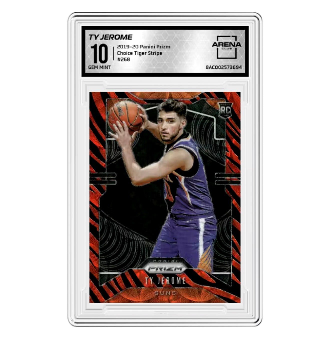 2019-20 Panini Prizm TY JEROME Choice Tiger Stripe #268 Arena Club 10 (Consignment)