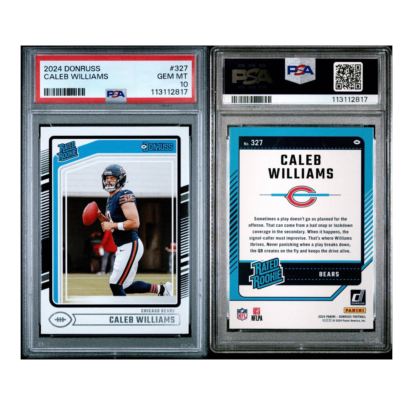 2024 PANINI DONRUSS #327 CALEB WILLIAMS PSA 10 (SY)
