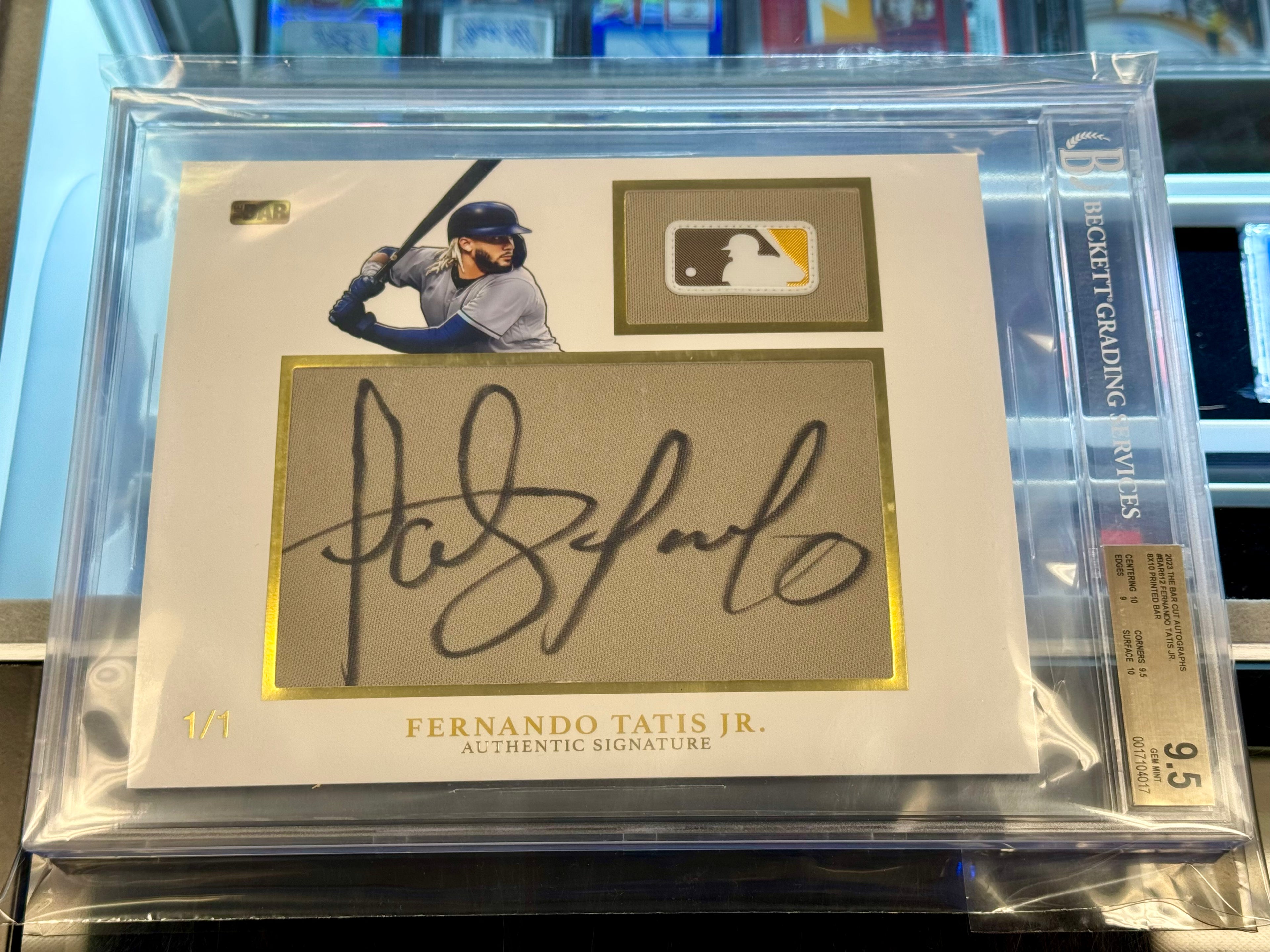 2023 The Bar Cut Autographs #BAR612 Fernando Tatis Jr. 8x10 Printed Bar (BGS 9.5)