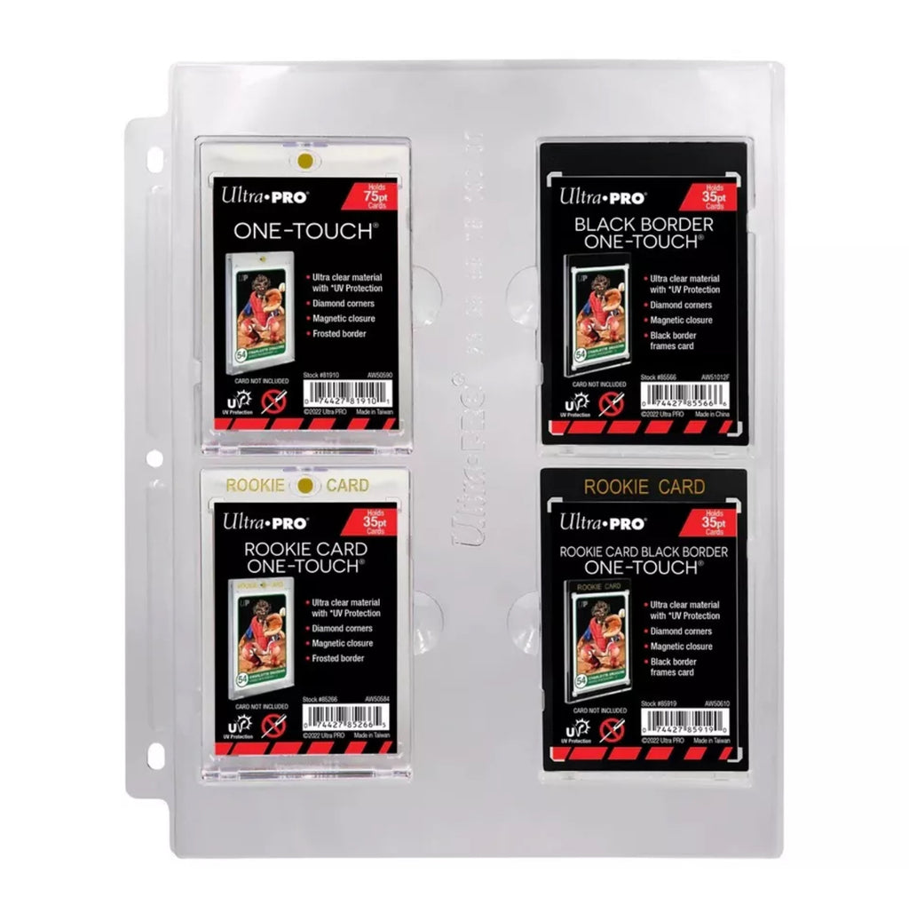 Ultra Pro Page For One-Touch Card Holders | Rigid Design | Lock-In Tabs, Single Page