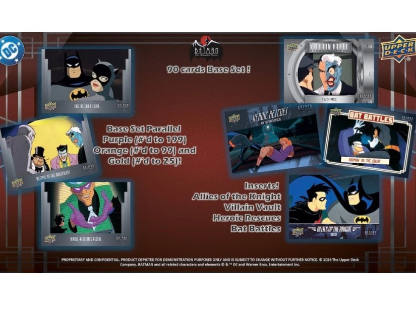 2026 Upper Deck Batman The Animated Series Hobby Pack