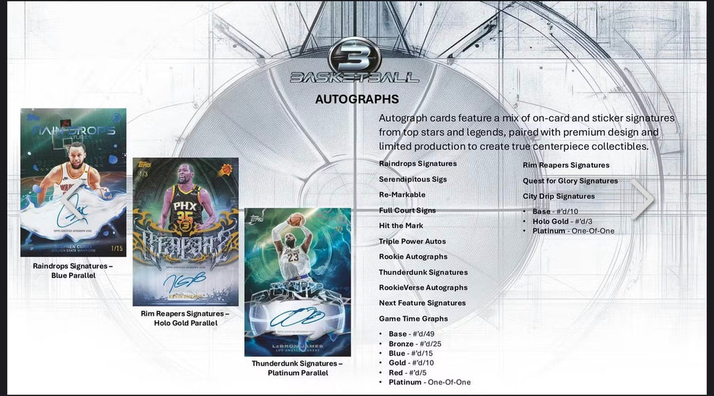 2025-26 Topps Three Basketball Hobby box