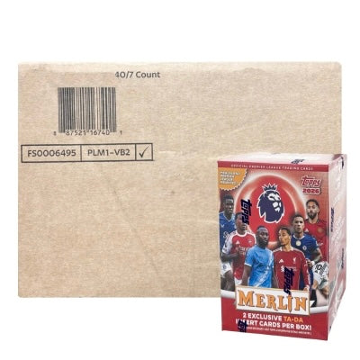 2025-26 Topps Merlin Premier League EPL Soccer Blaster 40-Box Case (Presell 6/11)