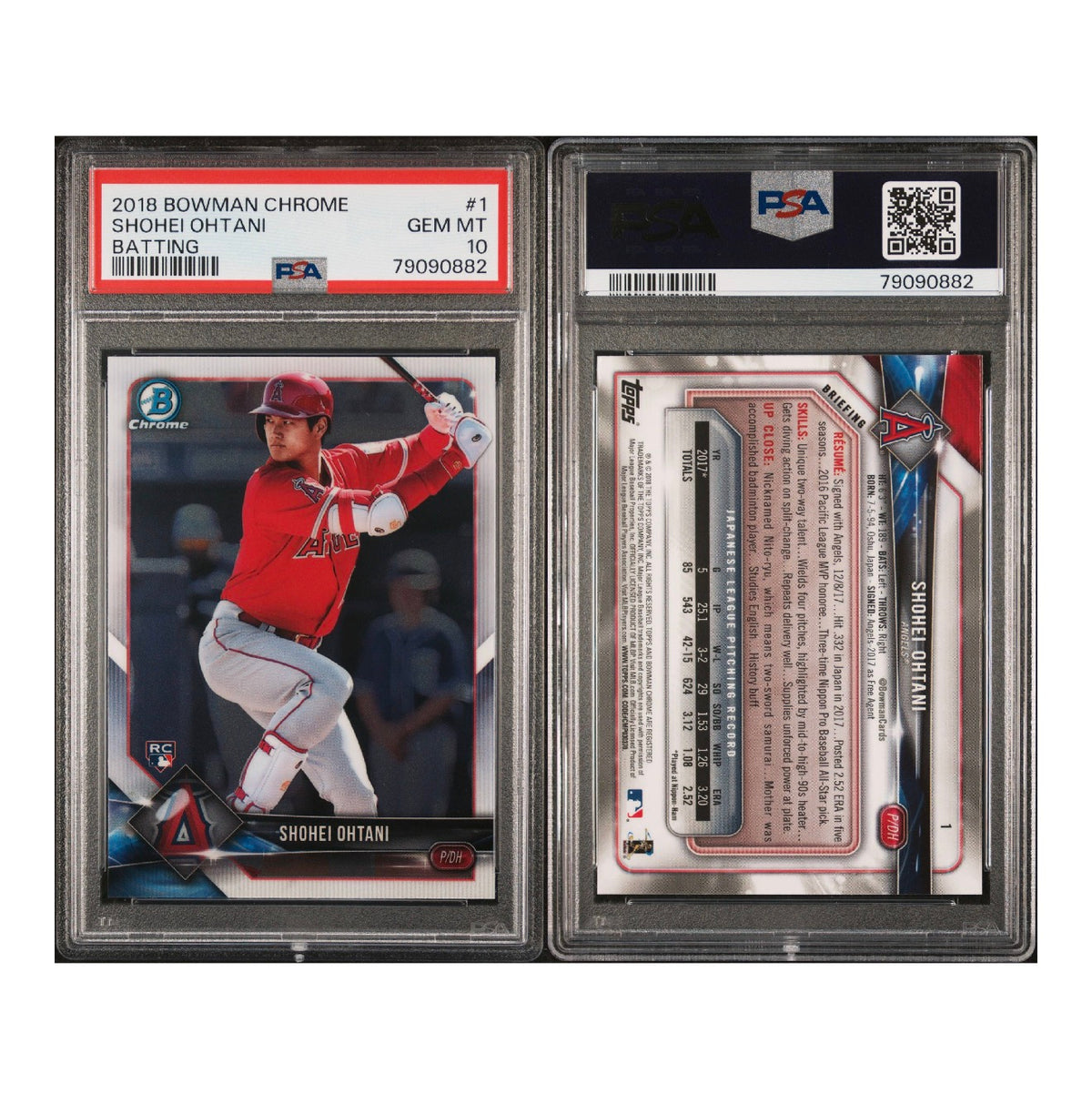 2018 BOWMAN CHROME #1 SHOHEI OHTANI PSA 10 (TSR)