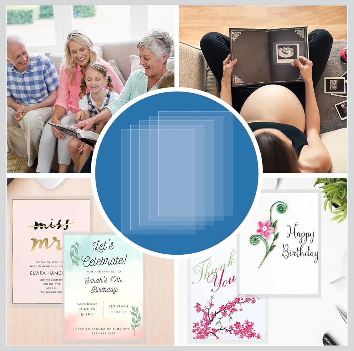 5x7 Soft Sleeves Sheet Protector Top Loading Plastic Photo Soft Sleeve (100ct Pack)