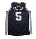 Autographed/Signed Stephon Castle San Antonio Black Basketball Jersey w/ BGS Beckett COA