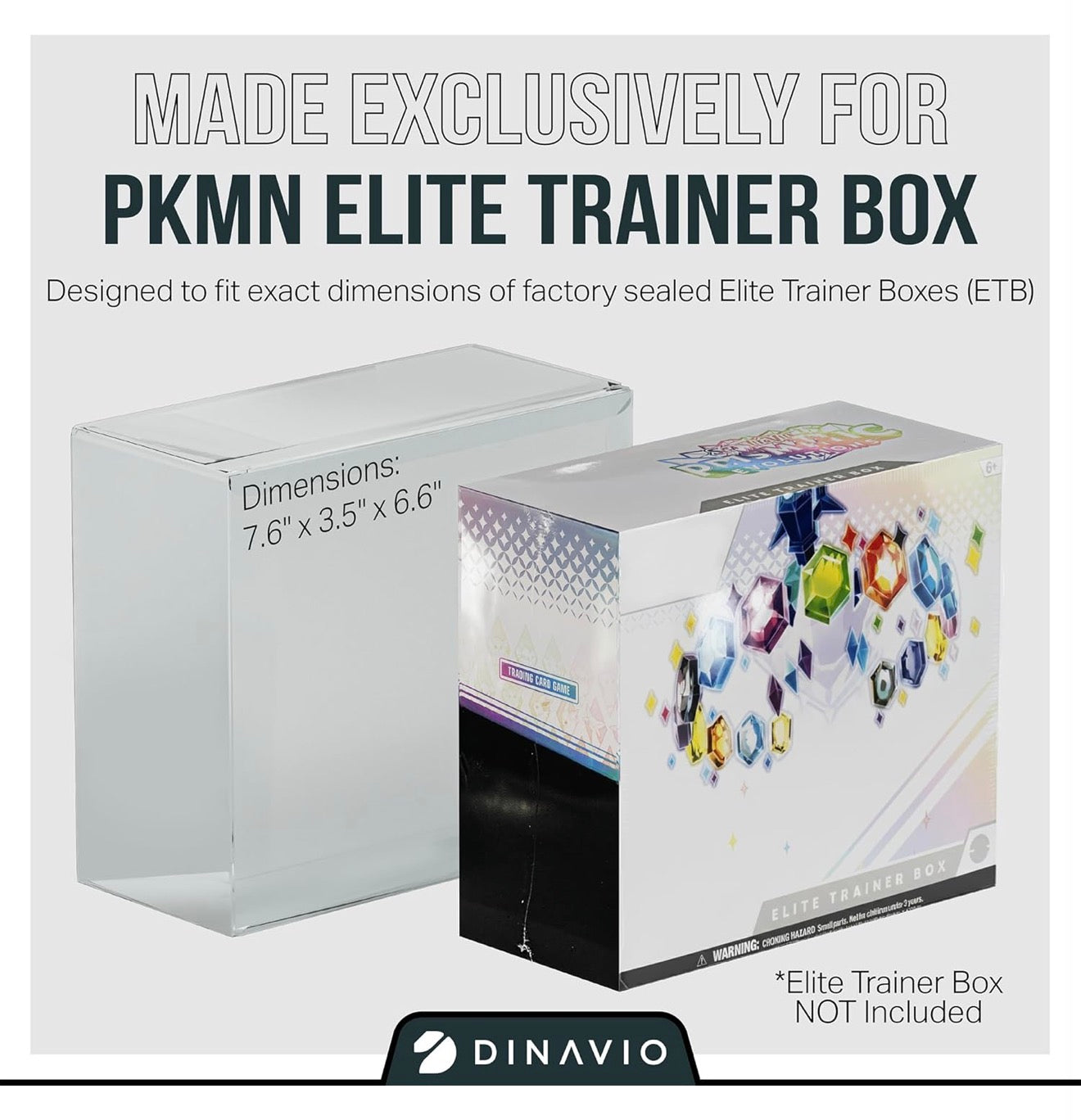 Dinavio Crafthouse Pokémon ETB Elite Trainer Box Plastic Case Box Protector