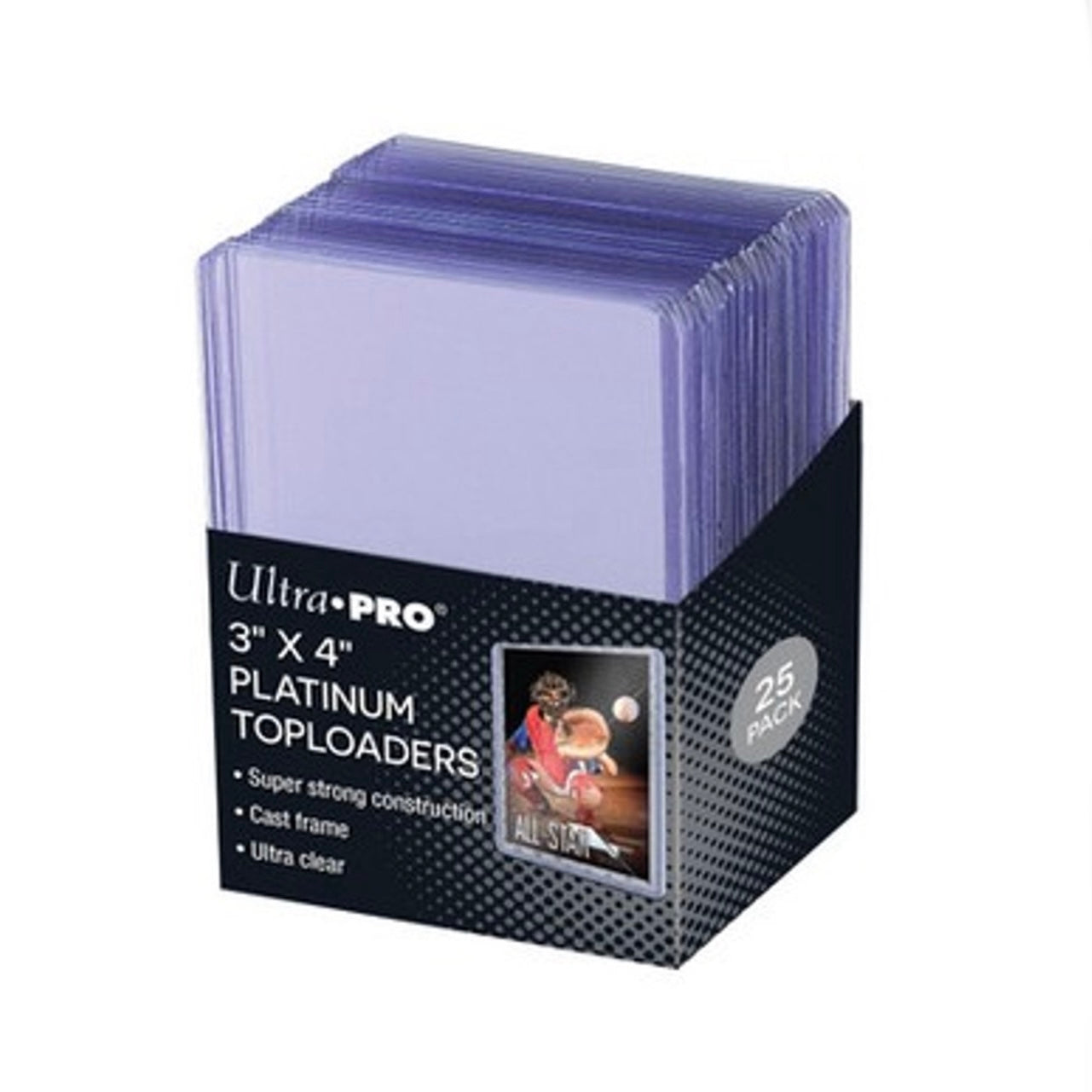 Ultra Pro 3" X 4" Ultra Clear Platinum Toploaders (Standard), 25ct Pack