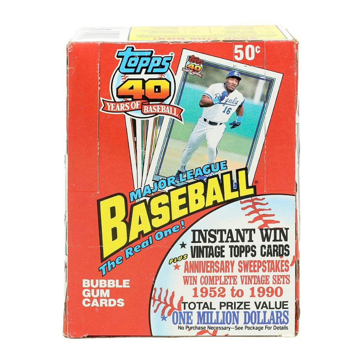 1991 Topps Baseball 36-Pack Box (1 Bonus Sticker)