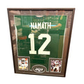 Joe Namath Autographed New York Jets #12 Professionally Framed Jersey — Certified by Global Certified Authentic (GV 133756)