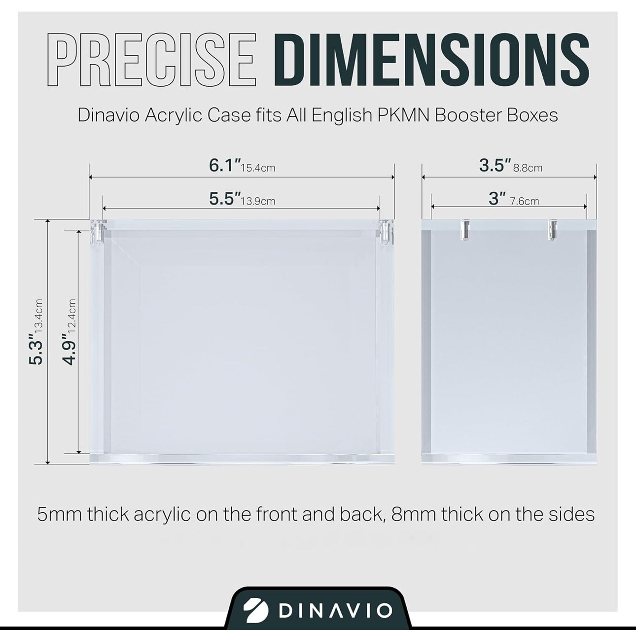 Ultra Thick Acrylic Booster Box Stackable Display Case Protector with 5x3mm Strong Magnets