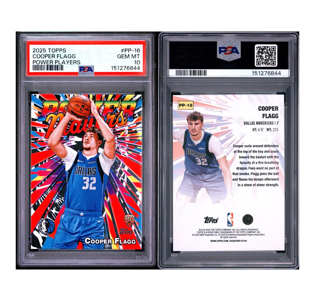 2025 TOPPS POWER PLAYERS #PP-16 COOPER FLAGG PSA 10 (SY)