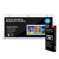 RIXUGIT Triple Booklet Magnetic Card Holders for Collection Display (Holds up to 175pt)