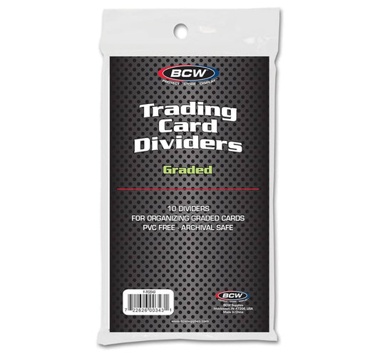 BCW Graded Trading Card Dividers (3-1/4” x 5-11/16”), 10ct Pack