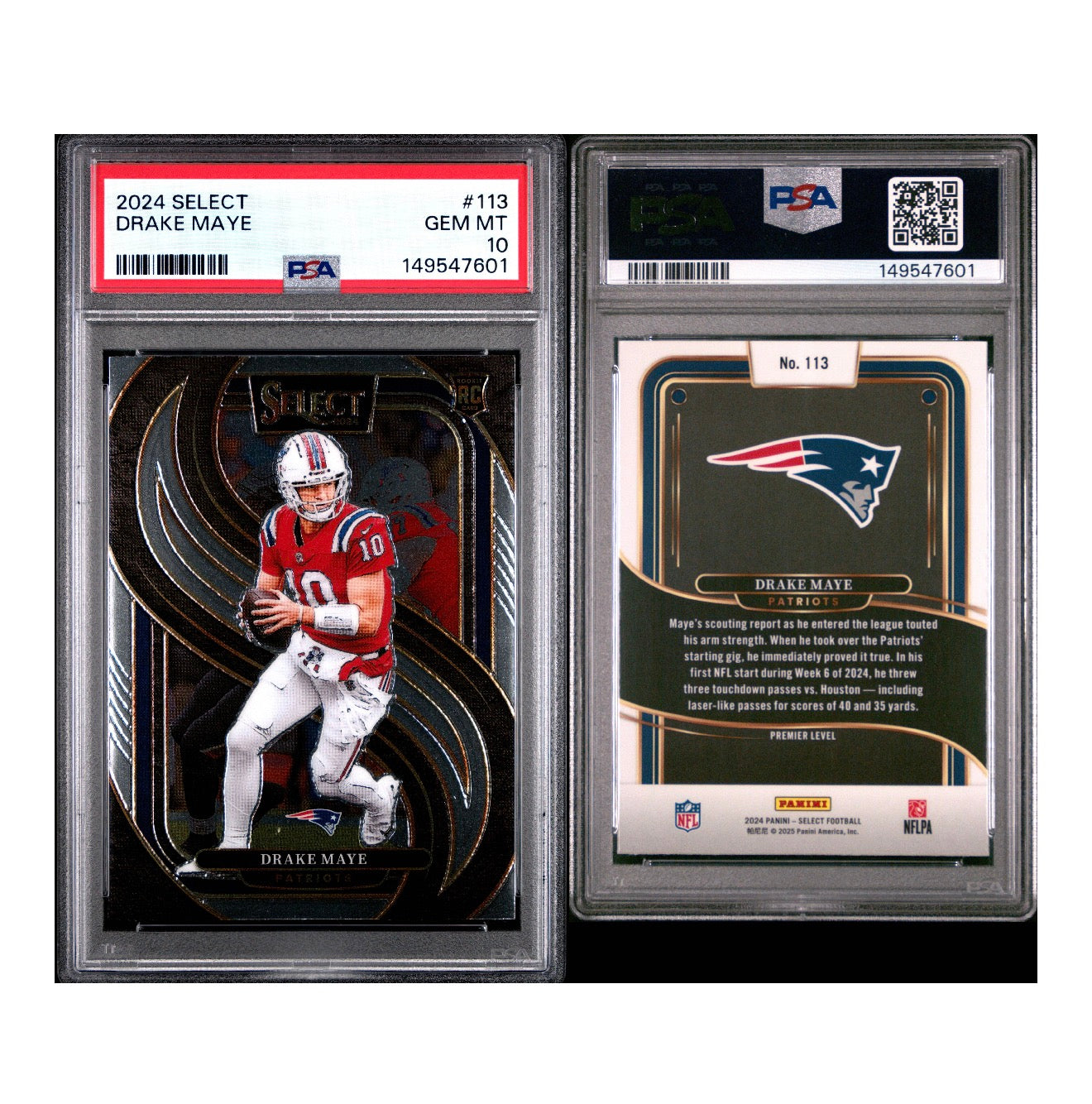 2024 PANINI SELECT #113 DRAKE MAYE PSA 10 (SY)