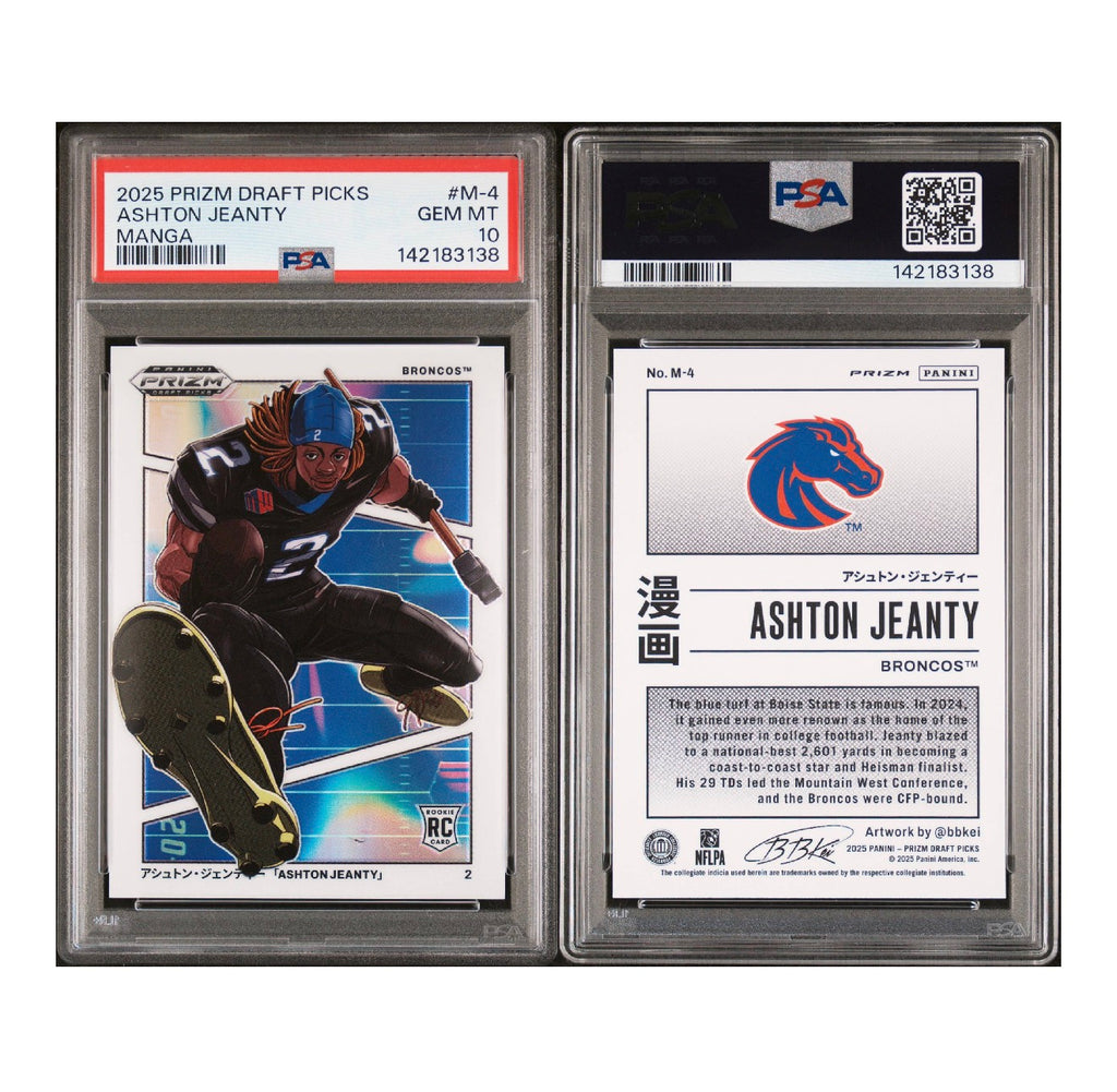 2025 PANINI PRIZM DRAFT PICKS MANGA #M-4 ASHTON JEANTY PSA 10 GEM MINT