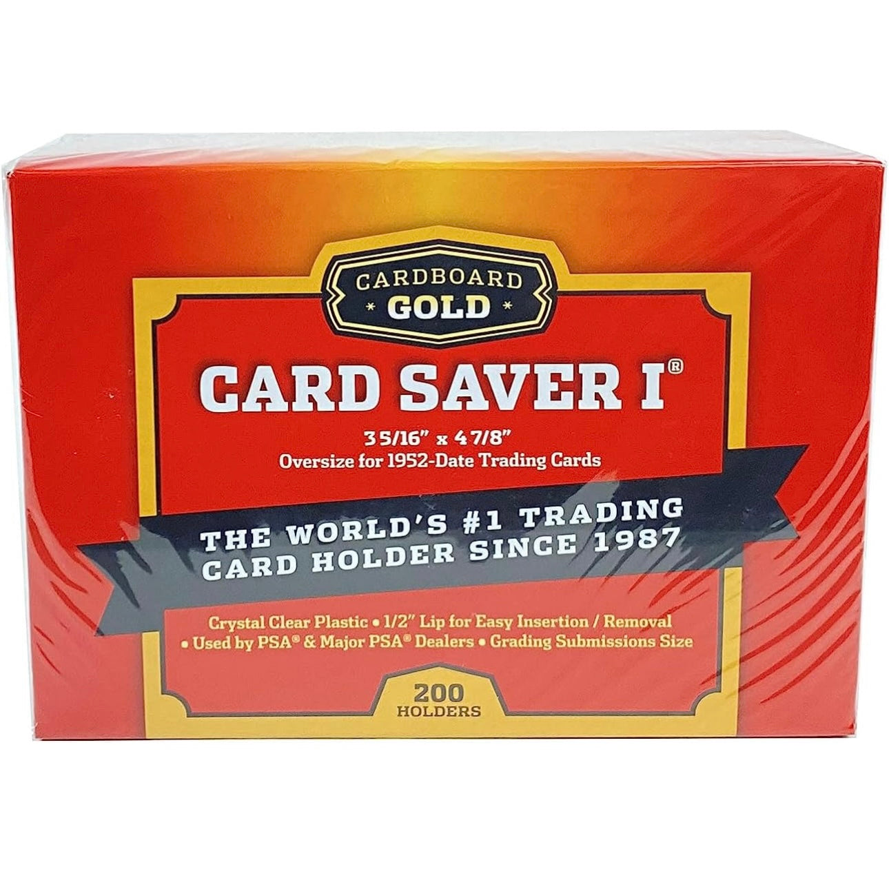 CBG Card Saver 1 Semi-Rigid Protective Sleeves (3-5/6”x4-7/8”), 50ct x4 (Case of 200)