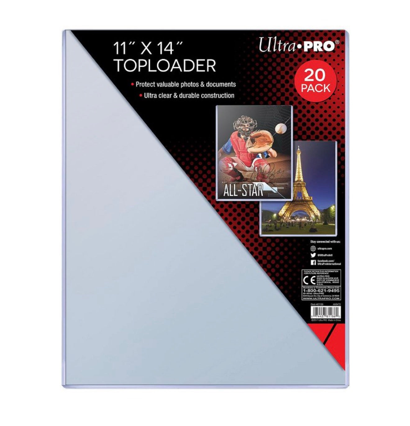 Ultra Pro 11" x 14" Toploader (11x14)