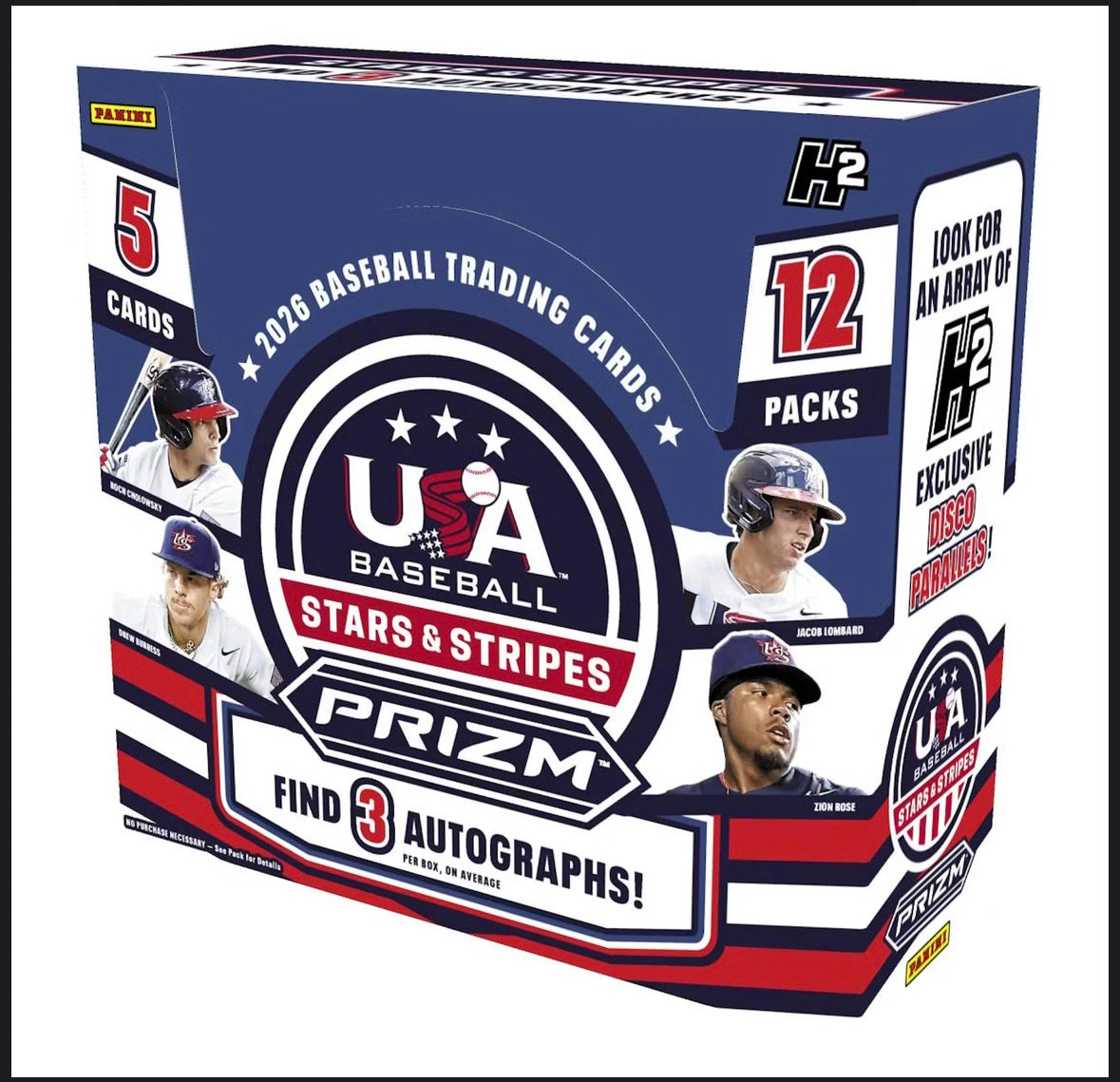 2026 Panini USA Stars & Stripes Prizm Baseball H2 Box