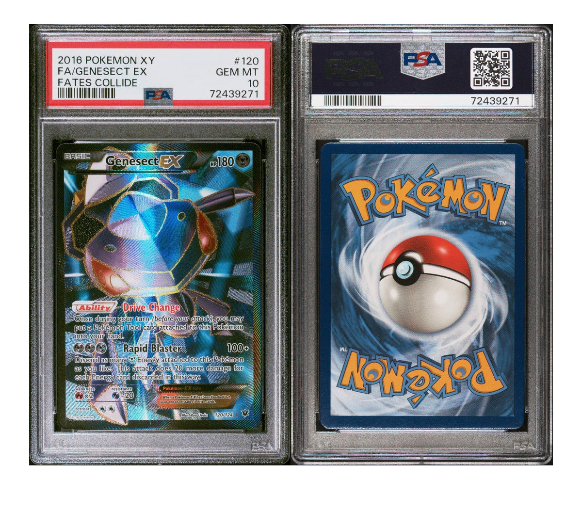 POKEMON XY FATES COLLIDE #120 FA/GENESECT EX FATES COLLIDE PSA 10 (consignment R.S)