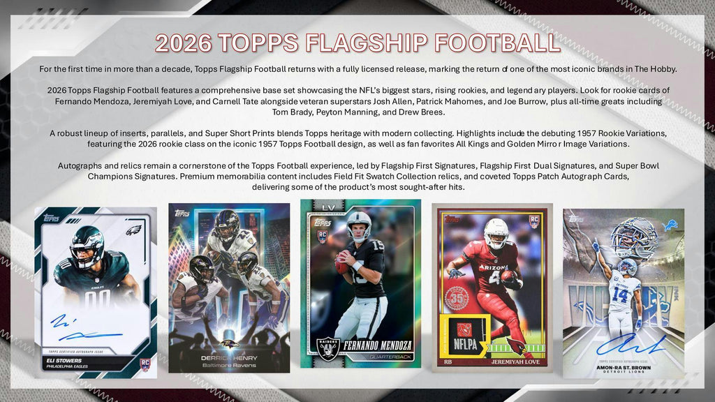 2026 Topps Football Hobby Jumbo 6-Box Case (Presell 8/21)