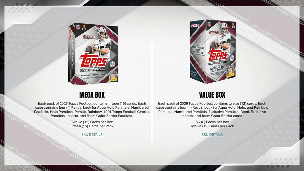 2026 Topps Football Hobby Jumbo 6-Box Case (Presell 8/21)