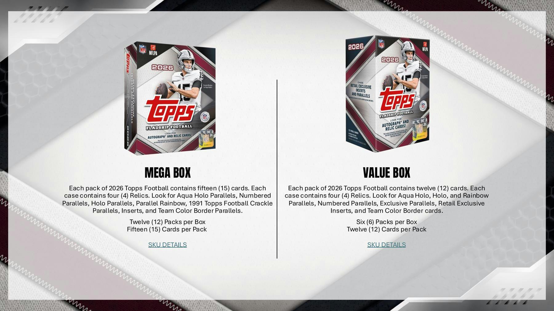 2026 Topps Football Hobby Jumbo 6-Box Case (Presell 8/21)