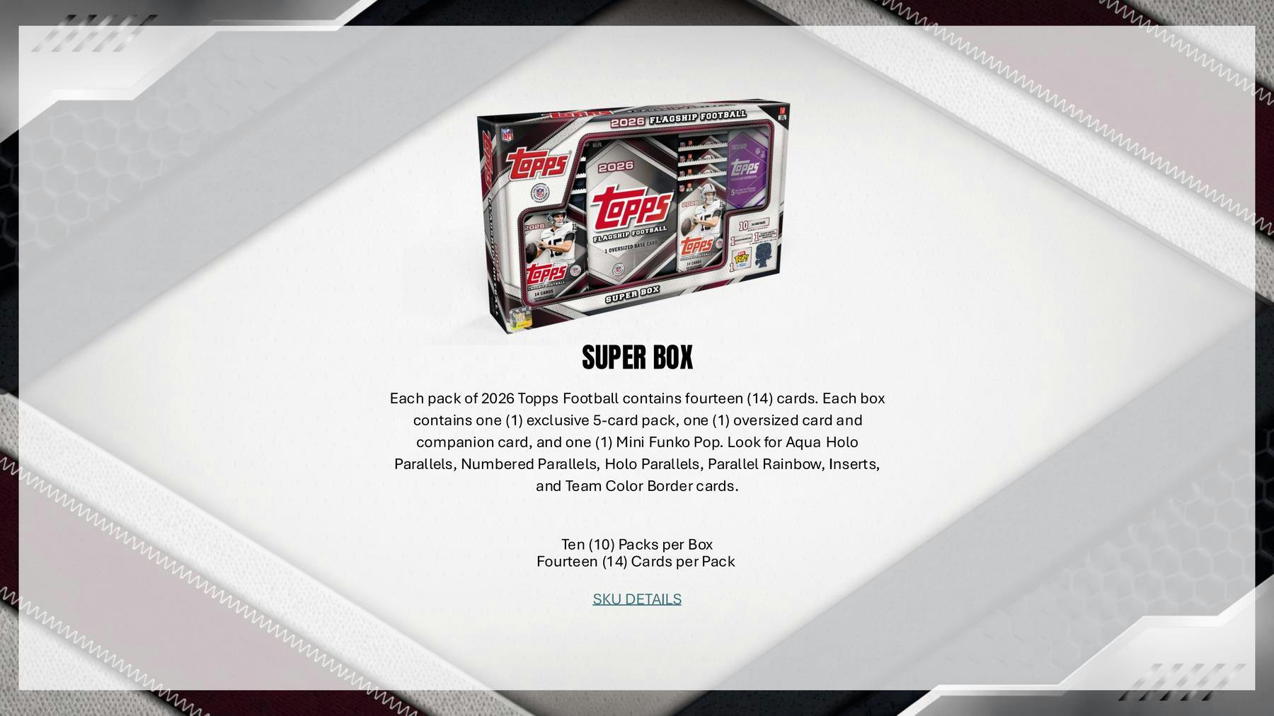 2026 Topps Football Hobby Jumbo 6-Box Case (Presell 8/21)