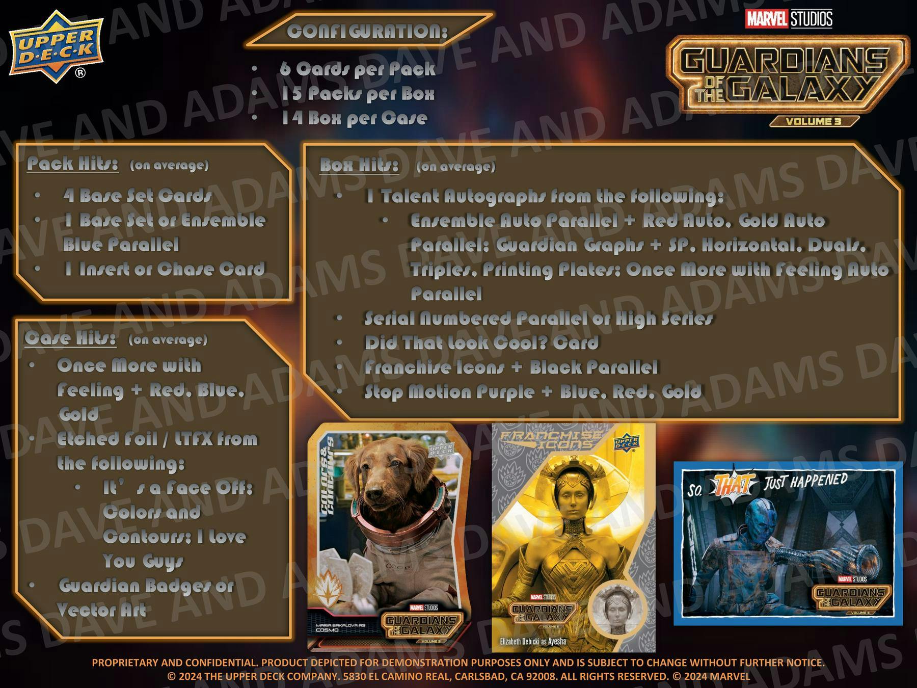 2024 Upper Deck Marvel Studios Guardians of the Galaxy Vol. 3 Hobby Box