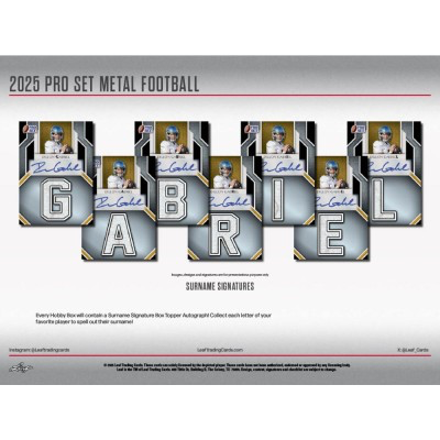 2025 Pro Set Metal Football Hobby Box