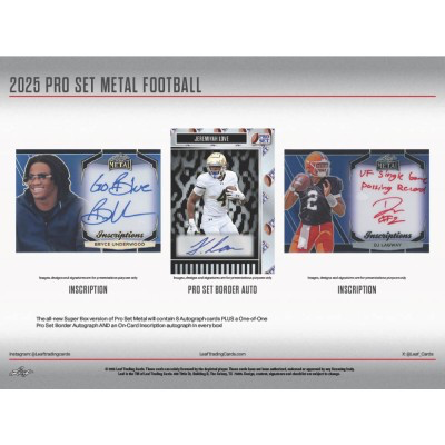 2025 Pro Set Metal Football Hobby Box