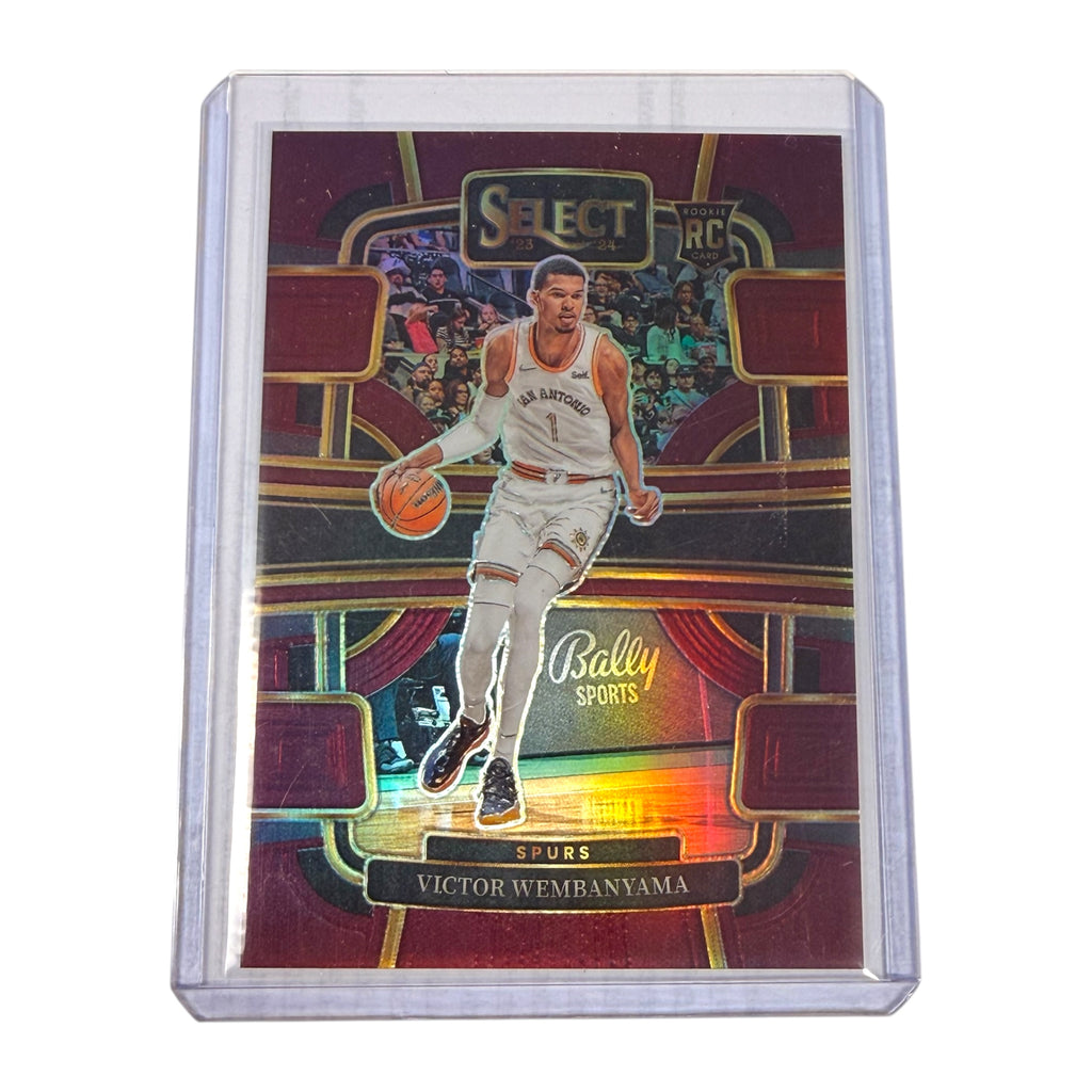 2023-24 Panini Select Basketball VICTOR WEMBANYAMA Maroon Prizm /175 Concourse #87 (Consignment)