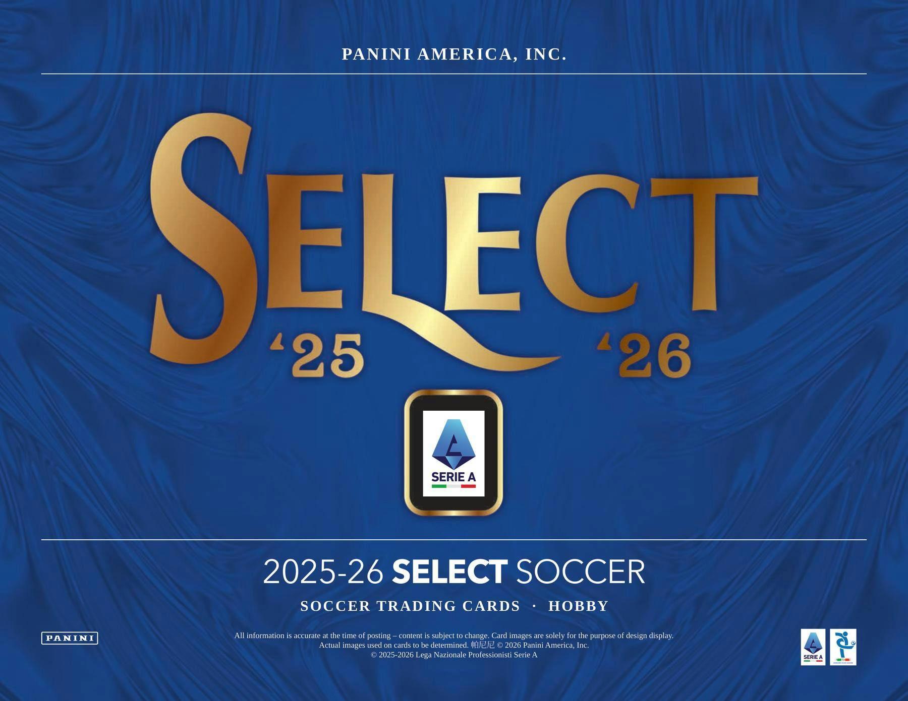 2025-26 Panini Select Serie A Soccer Hobby Box (4/29)